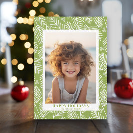 Cartão De Festividades Caligrafia Verde Tipo de fotografia Feliz