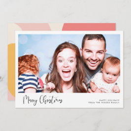 Cartão De Festividades Caligrafia Whimsical Foto Feliz de Natal