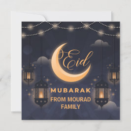 Cartão De Festividades Calligraphia Elegante Eid Mubarak
