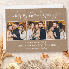 Cartão De Festividades Calliografia 3 Foto Kraft Ação de Graças