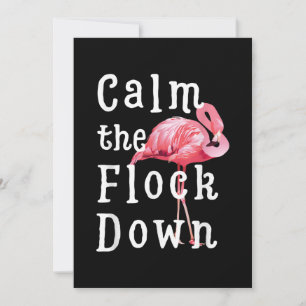 Cartão De Festividades Calma, Flamingo Girl  Funny Flamingo