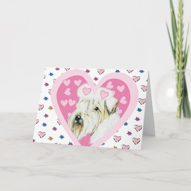 Cartão De Festividades Camada Revestida Suave Terrier (Frente)