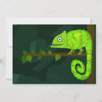 Camaleão bonito verde
