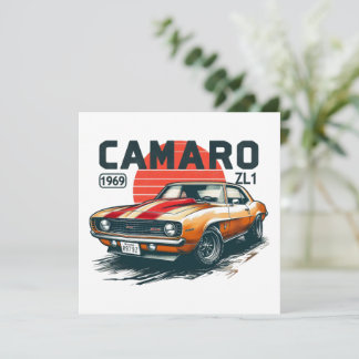 Cartão De Festividades Camaro ZL1 1969