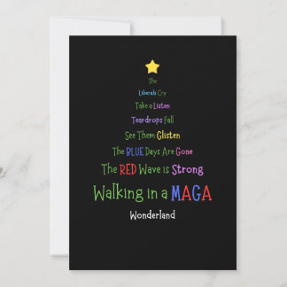 Cartão De Festividades Caminhando em um MAGA Wonderland