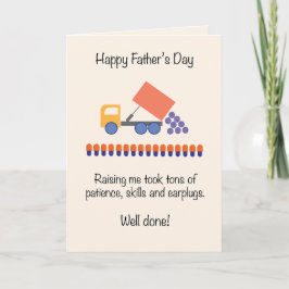Cartão De Festividades Caminhão do Dia dos Pais Engraçado e Fofo