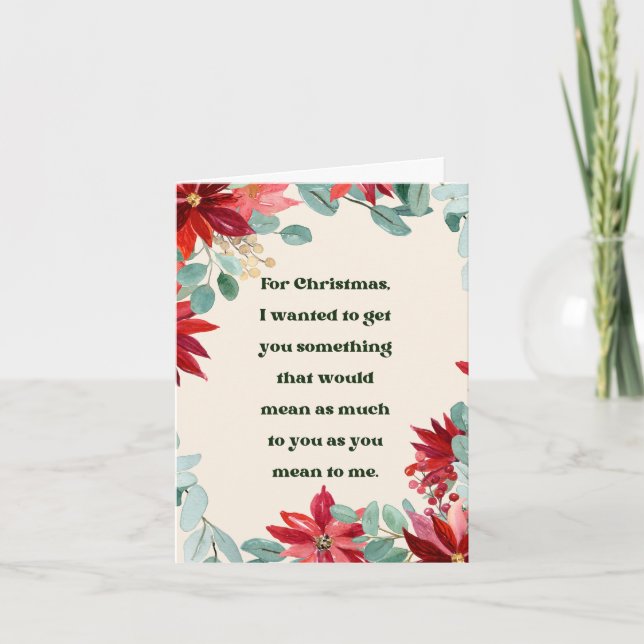 Cartão De Festividades Caminhãozinho Vermelho Fofo com uma Piada de Árvor (Frente)