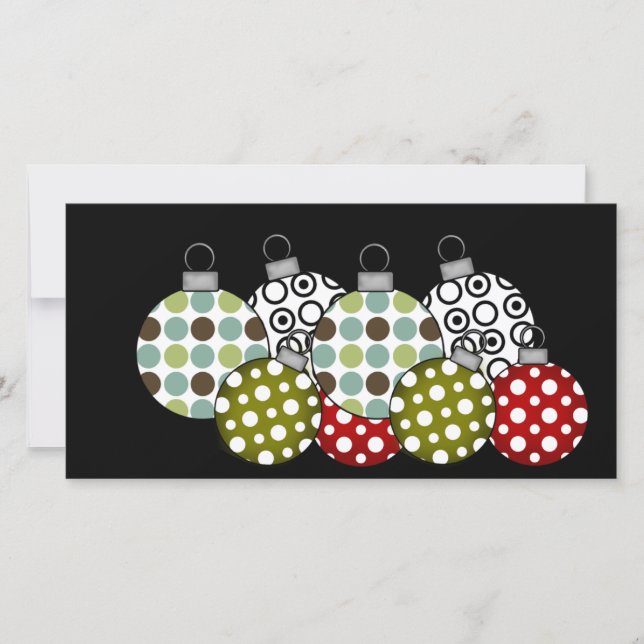 Cartão De Festividades Camisas e presentes nas Bolas de Natal (Frente)