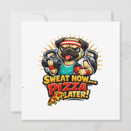 Cartão De Festividades Camiseta de Treino Fofo para Amantes de Fitness e 