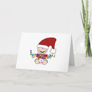 Cartão De Festividades Camisetas e Presentes de Bebê Elfo Com Luzes