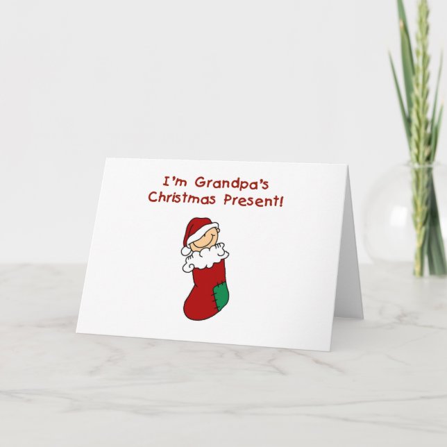 Cartão De Festividades Camisetas e presentes de Natal do avô (Frente)