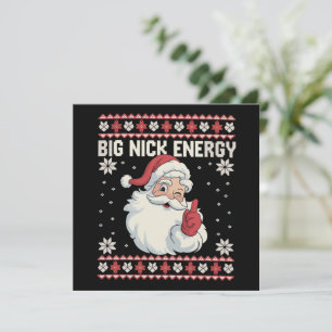 Cartão De Festividades Camisola Feia de Natal do Papai Noel Big Nick Ener