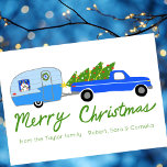 Cartão De Festividades Campanha de Natal encantadora Trailer de Vintage R<br><div class="desc">Cartão perfeito para enviar como cartões de natal! Mão fez arte para você! TOTALMENTE PERSONALIZÁVEL! Clique em "Personalizar" acima para editar o texto. Clique em "editar usando a ferramenta design" para ajustar as fontes, cores e posicionamentos e para adicionar texto ao verso, se preferir. Você também pode mudar facilmente a...</div>