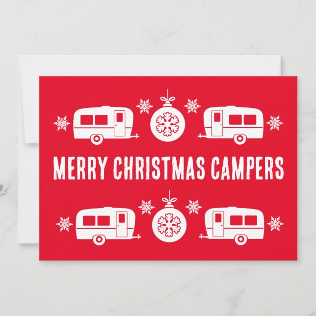 Cartão De Festividades Campanha Feliz de Natal Caravan (Frente)