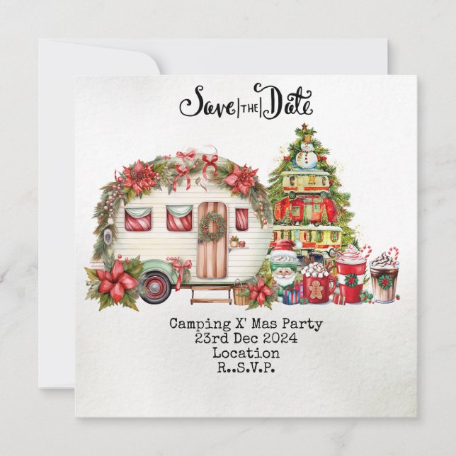 Cartão De Festividades Campanha na Festa de Natal (Frente)