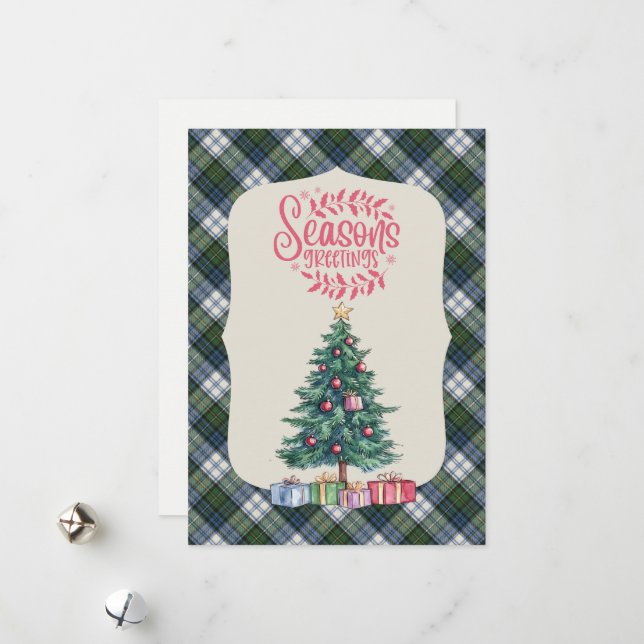 Cartão De Festividades Campbell Dress Ancient Scottish Tartan Christmas (Frente/Verso In Situ)