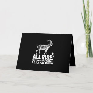 Cartão De Festividades Campeão da Liga Fantasy Futebol Goat Gift