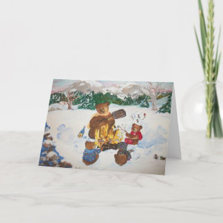 Cartão De Festividades Campfire Christmas card