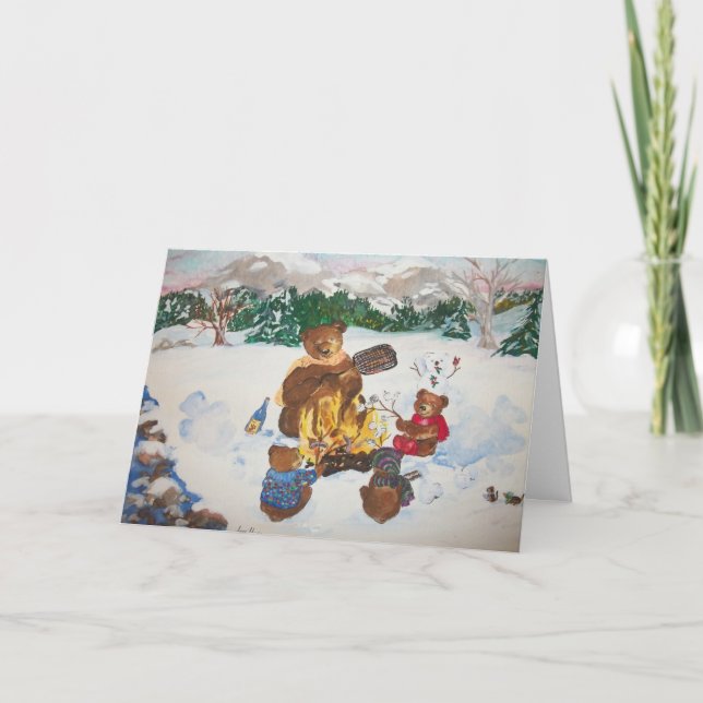 Cartão De Festividades Campfire Christmas card (Frente)