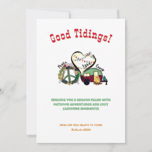 Cartão De Festividades Campista de Natal Acampando Aventura no Exterior