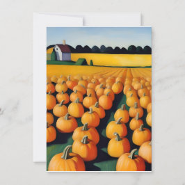 Cartão De Festividades campo de abóbora de Halloween outono