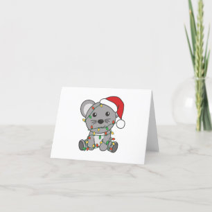 Cartão De Festividades Camundongos de Natal de Rato
