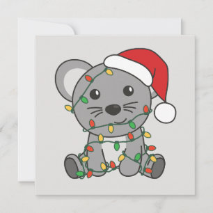 Cartão De Festividades Camundongos de Natal de Rato