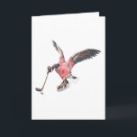 Cartão De Festividades Canada Goose Playing Hockey<br><div class="desc">Happy Winter Holidays!</div>