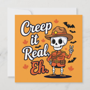 Cartão De Festividades Canadá Halloween Mountie