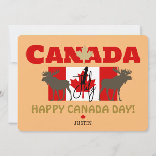 Cartão De Festividades Canada Maple Leaf, Happy canada day, 1rua de julho