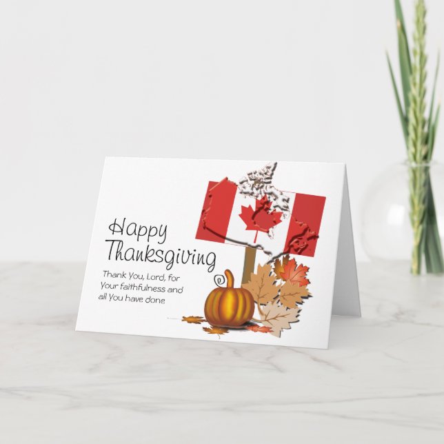 CARTÃO DE FESTIVIDADES CANADIANO OBRIGADO COM A SGIVING (Frente)