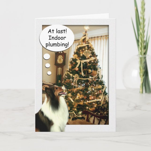 Cartão De Festividades Canalização interior (Frente)