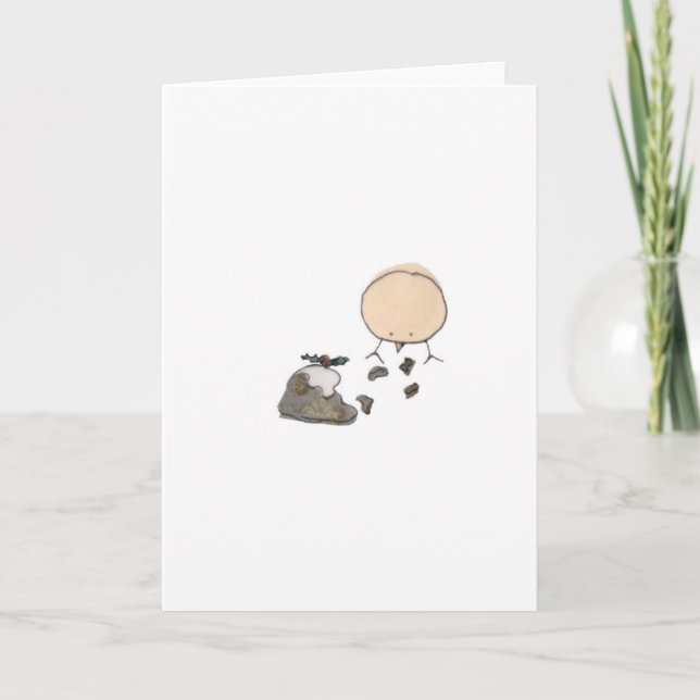 Cartão De Festividades Canary and the Christmas Pudding (Frente)