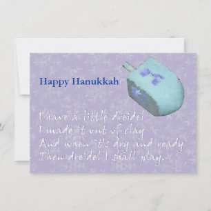 Cartão De Festividades Canção de Dreidel Chanukah (Hanukkah)