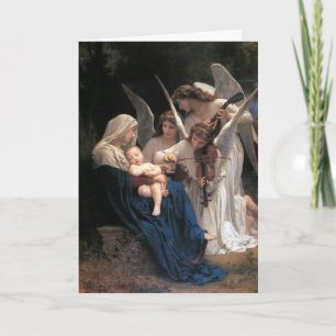 Cartão De Festividades Canção dos Anjos (1881) por Bouguereau