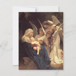 Cartão De Festividades Canção dos Anjos Menino Jesus Natal