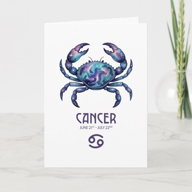 Cartão De Festividades Cancer Birthday Card (Frente)