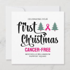 Cartão De Festividades Cancer de Mama de NATAL PRIMEIRO Personalizado Liv