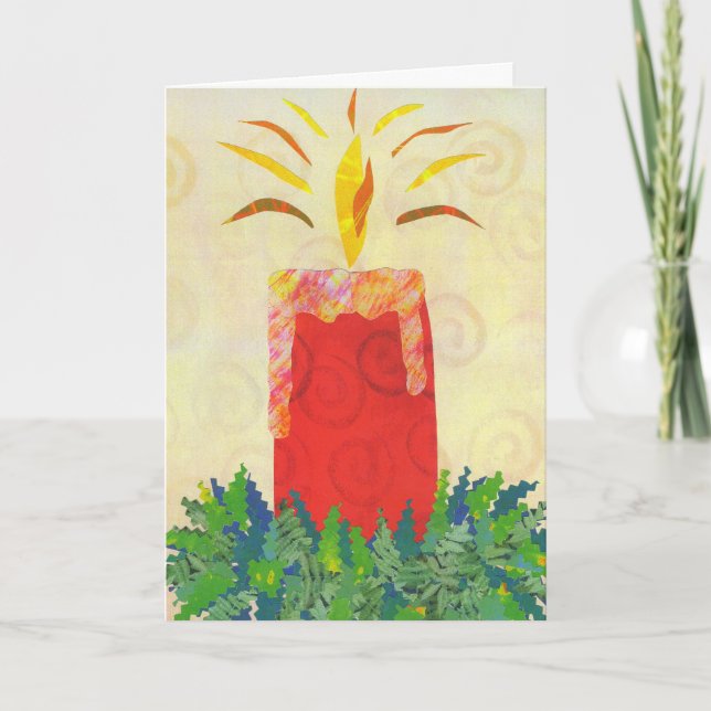 Cartão De Festividades Candlelight's Gleaming card template (Frente)