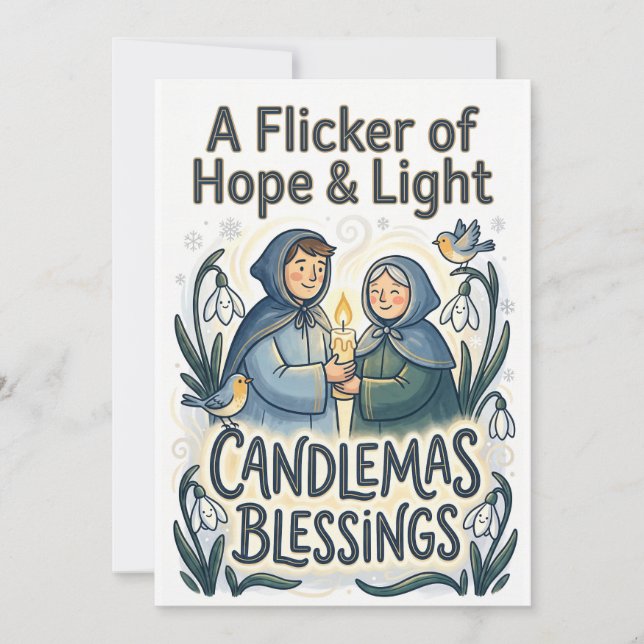 Cartão De Festividades Candlemas Blessings Art Print - A Flicker of Hope (Frente)