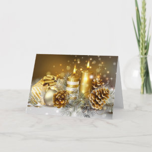 Cartão De Festividades Candles and Cones