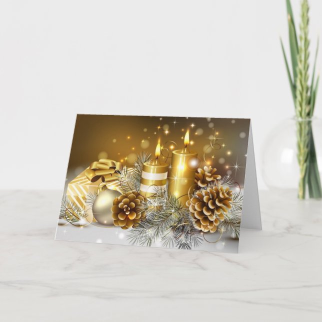 Cartão De Festividades Candles and Cones (Frente)