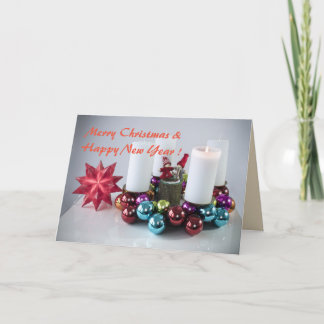 Cartão De Festividades Candles & Decors Christmas Card Customizable