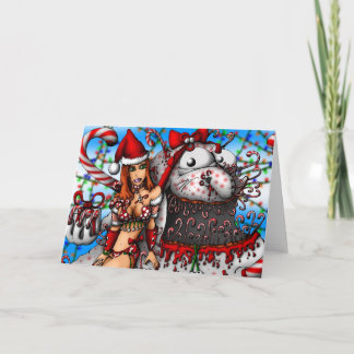 Cartão De Festividades Candy Cane Boy