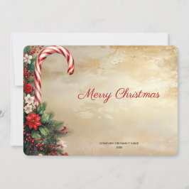 Cartão De Festividades Candy Cane Christmas Holiday Card