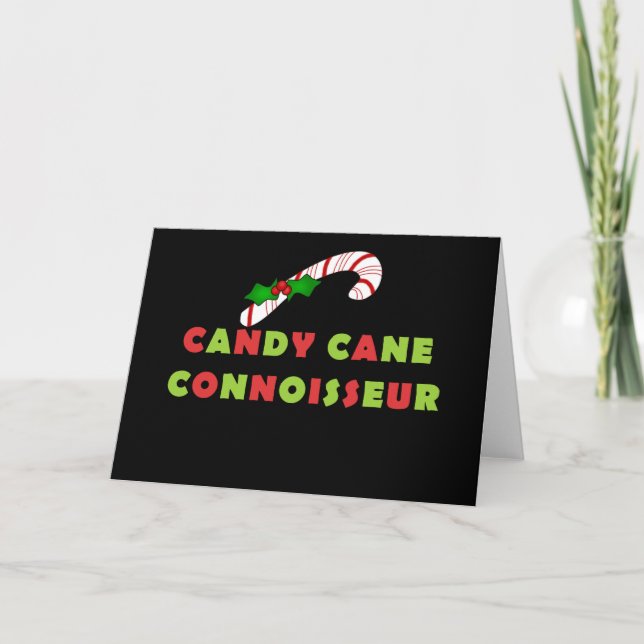 Cartão De Festividades Candy Cane Connoisseur (Frente)