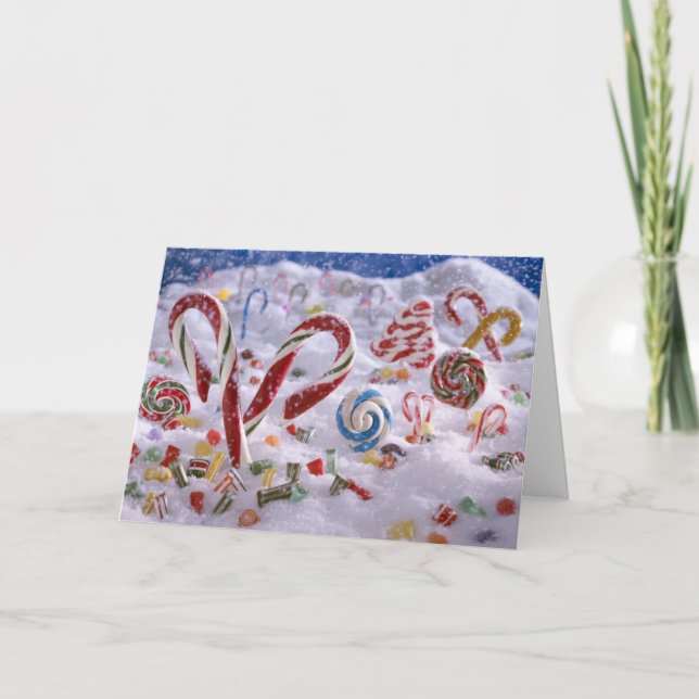 Cartão De Festividades Candy Cane forest (Frente)