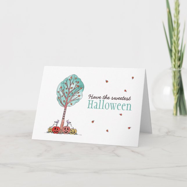 Cartão De Festividades Candy Corn Doce Halloween (Frente)