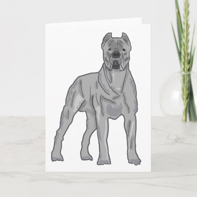 Cartão De Festividades Cane Corso (Frente)