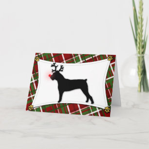 Cartão De Festividades Cane Corso Reindeer Christmas Card